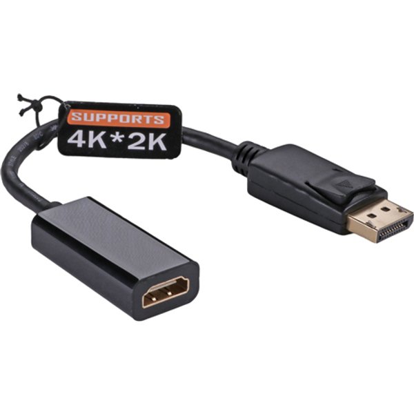 Cablenet 15cm Active DisplayPort Male 1.2 - HDMI 1.4b (4Kx2K@30Hz) Blk
