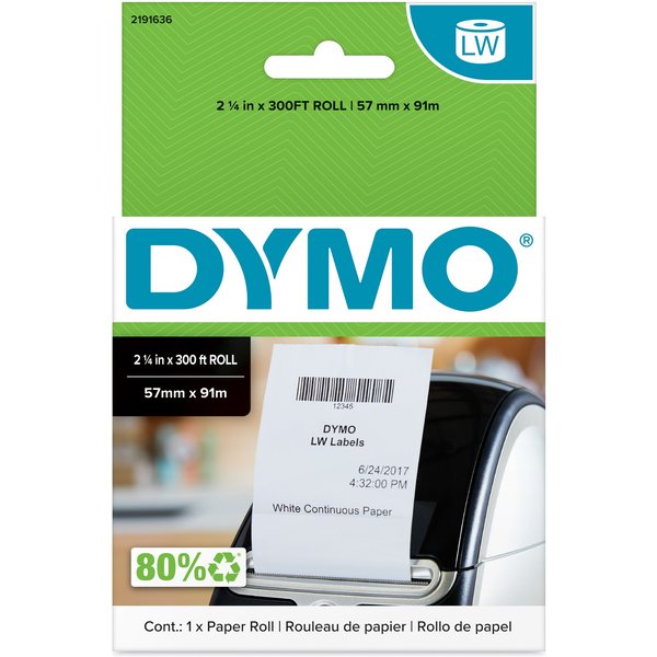 DYMO Authentic LabelWriter Continuous Labels | 57 mm x 91 metres (2 1/