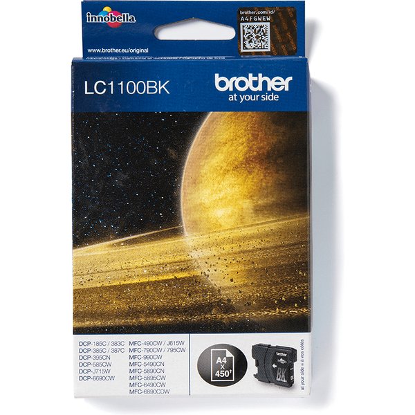 Brother LC-1100BK Ink cartridge black. 450 pages ISO/IEC 24711 9.5ml f