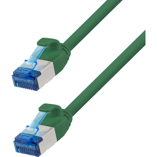 LogiLink Patch cable Cat.6A SLIM S/FTP LSZH. green. 0.15 m. SlimLine