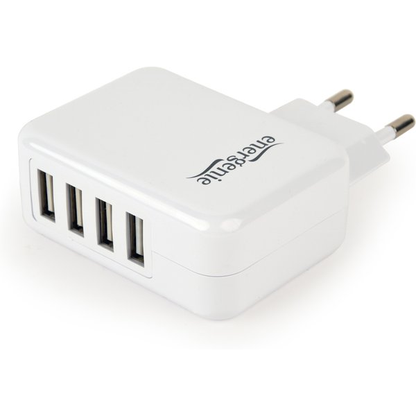 EnerGenie EG-U4AC-02 mobile device charger Universal White AC Indoor