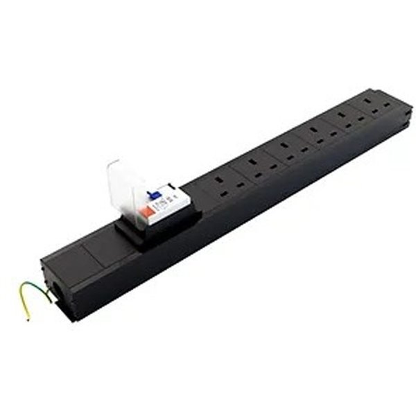 POWERDATA UNDER DESK 6X IND. 3.15A SKTS - 3-POLE CONNECTOR IN/OUT &am