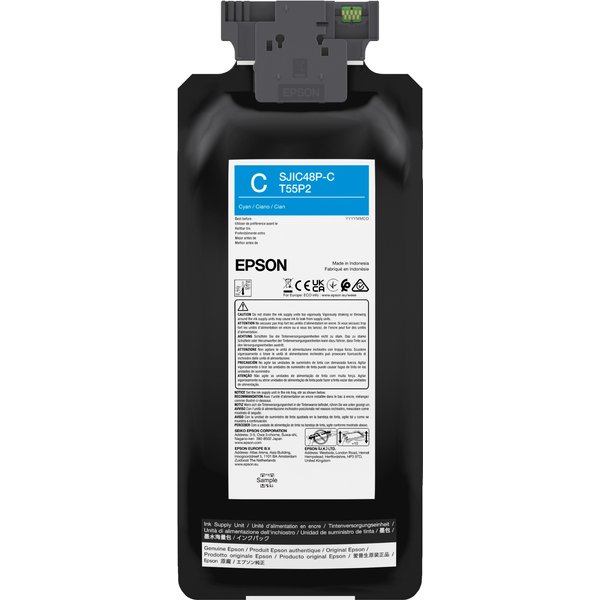 Epson C13T55P240/SJIC-48-P-C Ink cartridge cyan 480ml for Epson ColorW