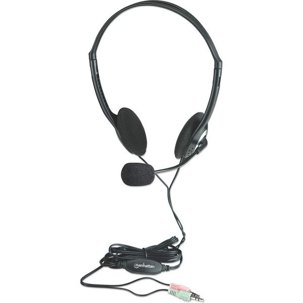 Manhattan Stereo On-Ear Headset (3.5mm). Microphone Boom. In-Line Volu