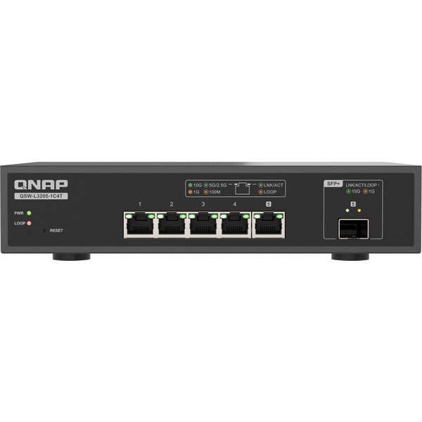 QNAP QSW-L3205-1C4T 4 Managed 10G Ethernet (100/1000/10000) Desktop Bl