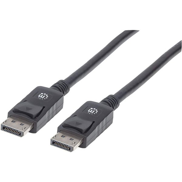 Manhattan DisplayPort 1.2 Cable. 4K@60Hz. 2m. With Latches. Fully Shie