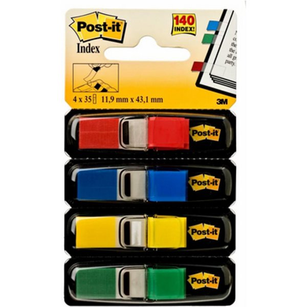 3M 7000144923 index card Blue. Green. Red. Yellow 140 pc(s)
