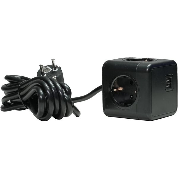 Microconnect GRUCUBE2USB-B3 power extension 3 m 3 AC outlet(s) Indoor