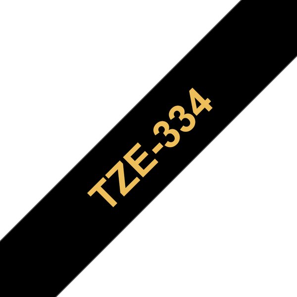 Brother TZE-334 DirectLabel gold on black Laminat 12mm x 8m for Brothe