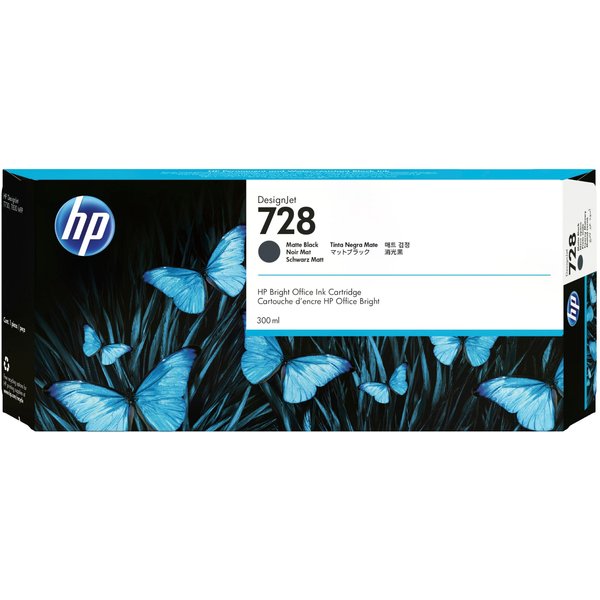 HP F9J68A/728 Ink cartridge black matt 300ml for HP DesignJet T 730/83