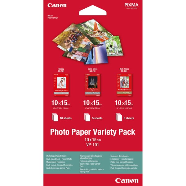 Canon VP-101 Photo Paper Variety Pack 4x6” - 20 Sheets