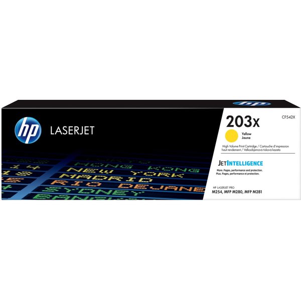 HP CF542X/203X Toner cartridge yellow high-capacity. 2.5K pages ISO/IE