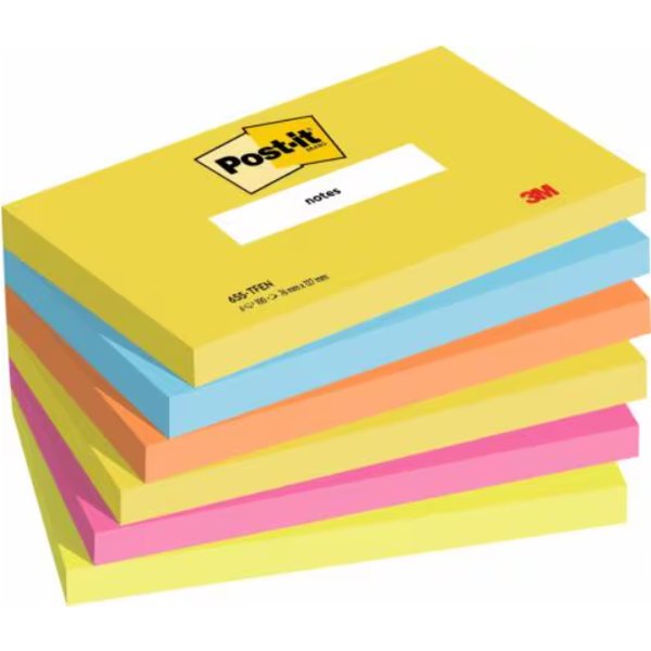3M 7100172314 note paper Rectangle Blue. Green. Orange. Pink. Yellow 1