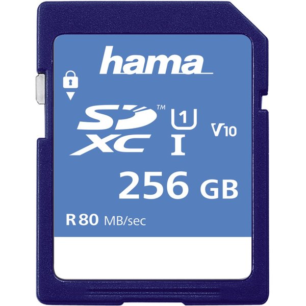 Hama SDXC 256GB Class 10 UHS-I 90MB/s. blue