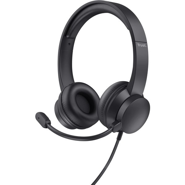 Trust HS-201 Headset Wired Head-band Office/Call center USB Type-A Bla