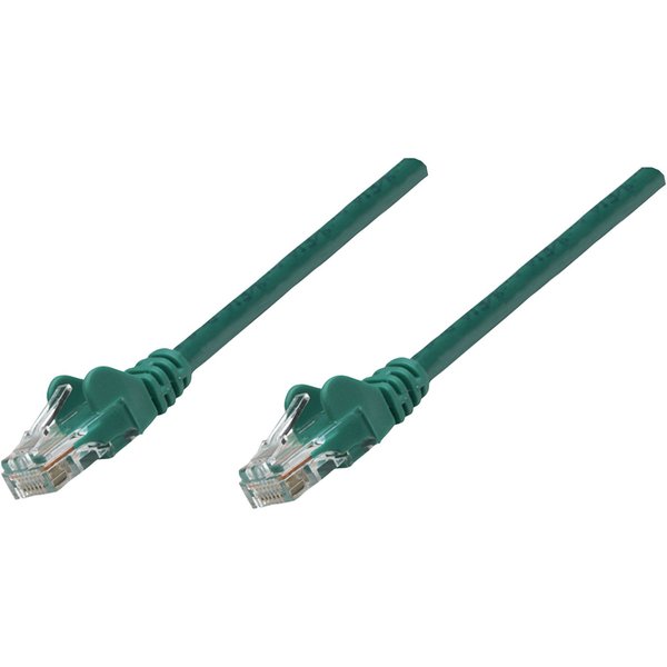 Intellinet Network Patch Cable. Cat5e. 0.25m. Green. CCA. U/UTP. PVC.