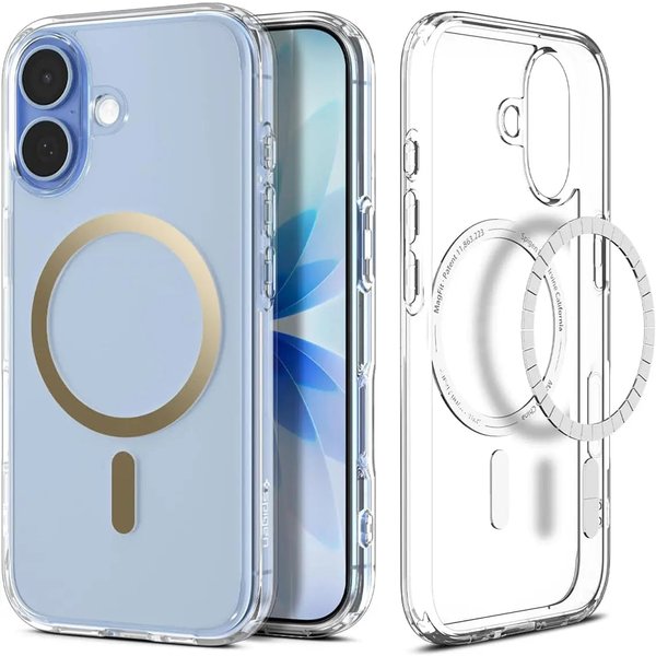 Spigen Ultra Hybrid (MagFit) iPhone 17 Case Clear Gold