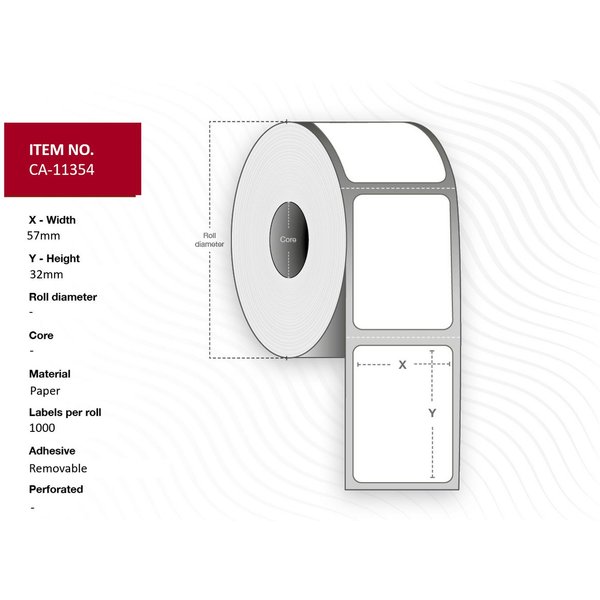 Capture CA-11354 printer label White Self-adhesive printer label