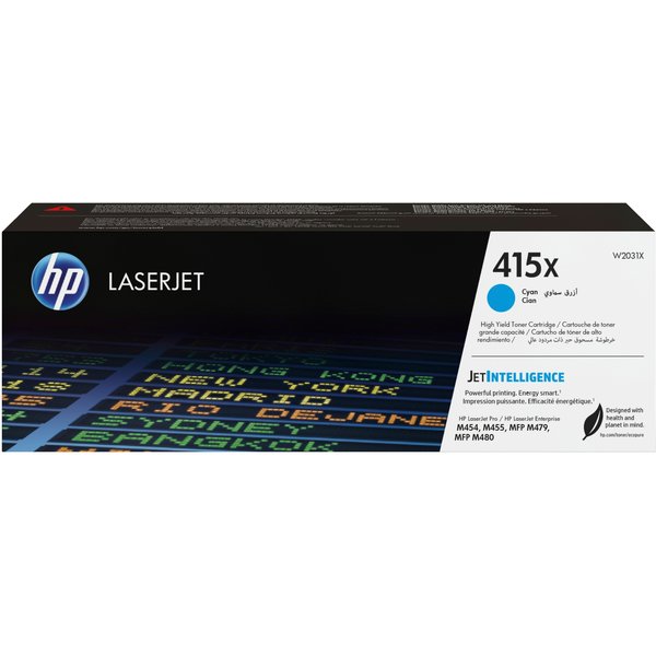 HP W2031X/415X Toner cartridge cyan. 6K pages ISO/IEC 19798 for HP E 4