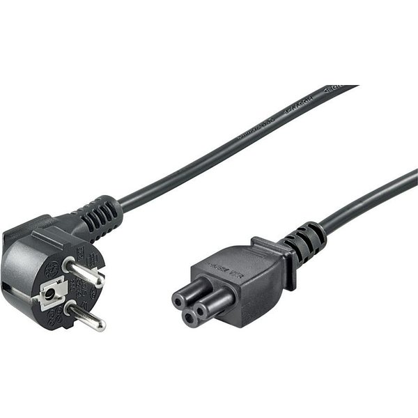 Microconnect PE010818 power cable Black 1.8 m Power plug type E+F C5 c