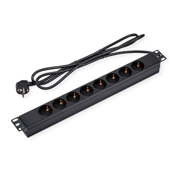 VALUE 19.99.1632 power extension 1.8 m 8 AC outlet(s) Indoor Black