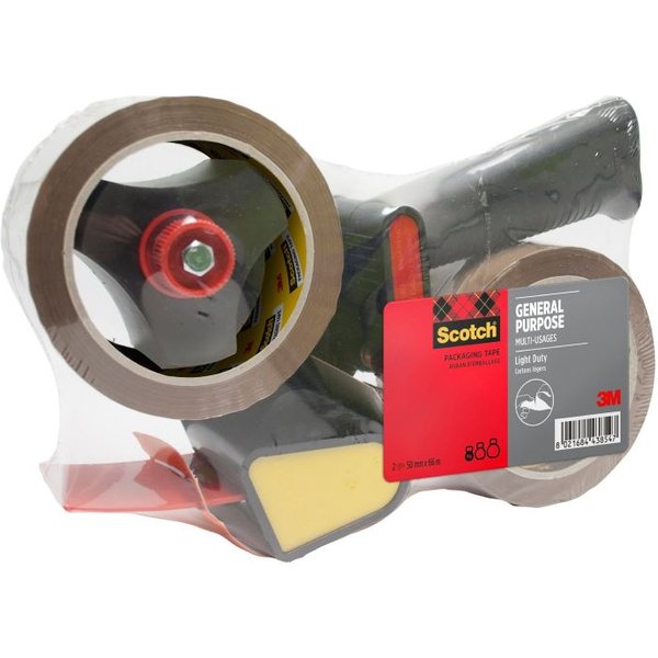 Scotch Heavy Duty Pistol Grip Dispenser + 2 Rolls Scotch Storage Tape