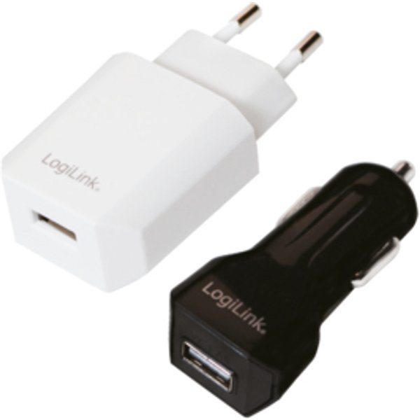 LogiLink PA0109 mobile device charger Black. White Auto. Indoor