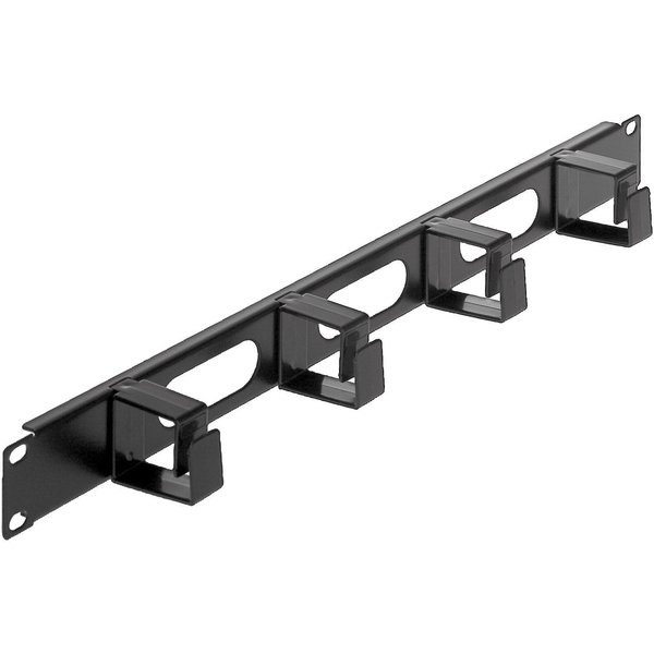 Intellinet 19" Cable Management Panel. 1U. 4 short plastic rings.