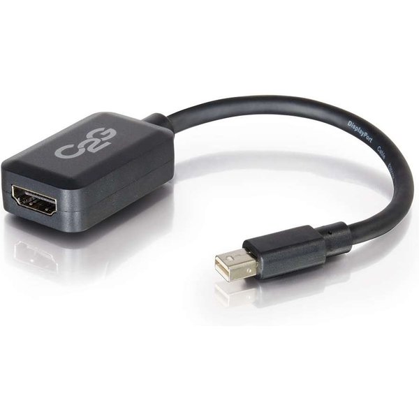 C2G 8in Mini DisplayPort Male to HDMI Female Adapter Converter - Black