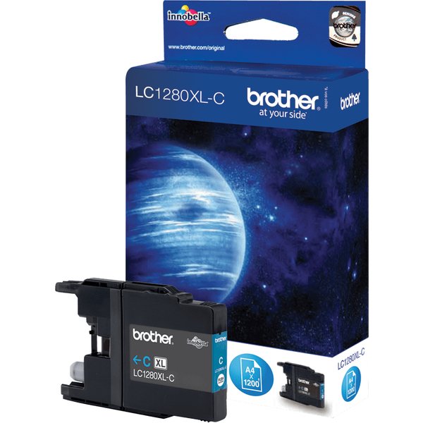 Brother LC-1280XLC Ink cartridge cyan high-capacity. 1.2K pages ISO/IE