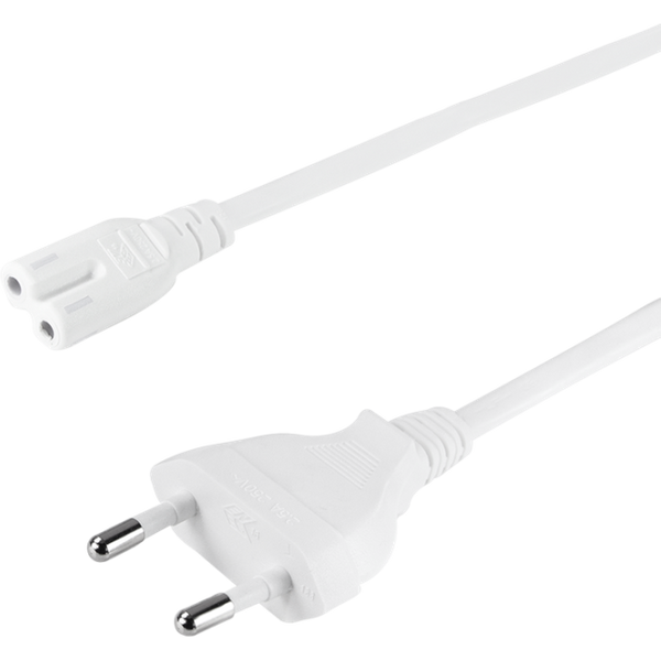 LogiLink Power cable. CEE 7/16 to IEC C7. white. 7.5 m