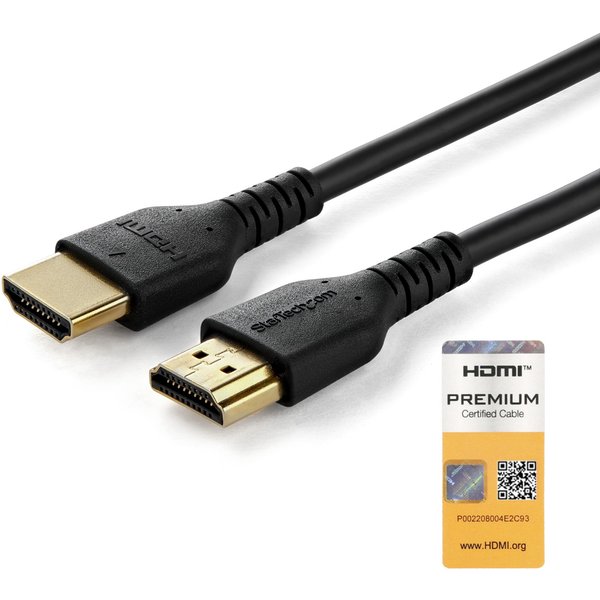 StarTech.com 3ft (1m) Slim HDMI Cable. Flexible Premium Certified HDMI