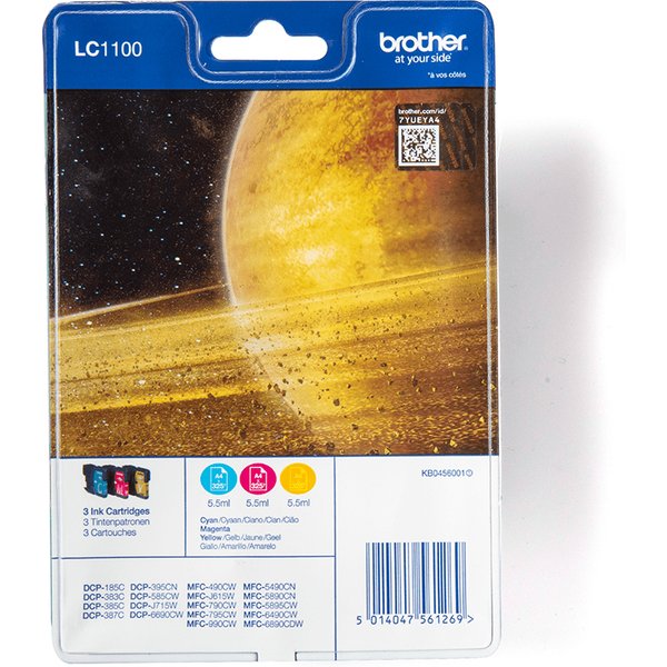Brother LC-1100RBWBP Ink cartridge multi pack C.M.Y. 3x325 pages Pack=