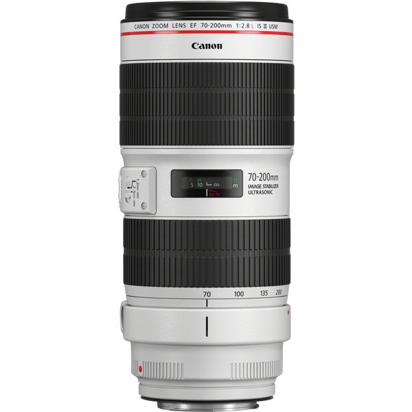 Canon EF 70-200 mm F/2.8L IS III USM Camera Lenses. Black/White