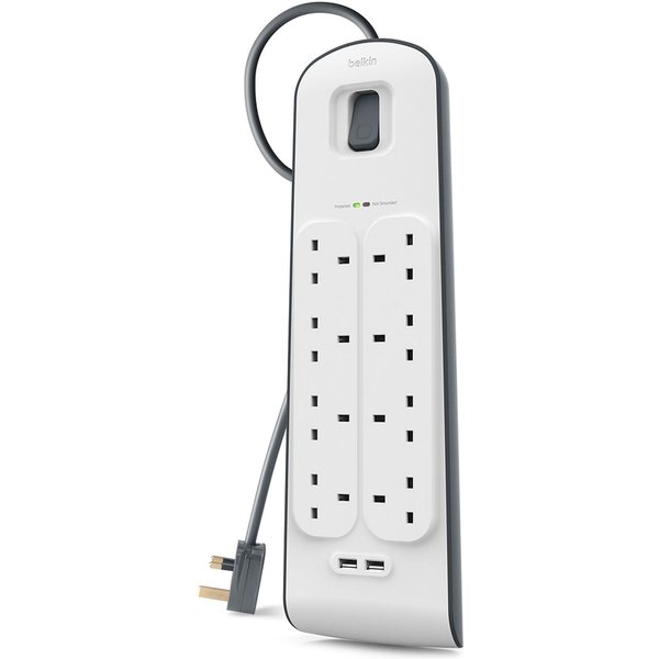 Belkin BSV804AF2M surge protector White 8 AC outlet(s) 2 m