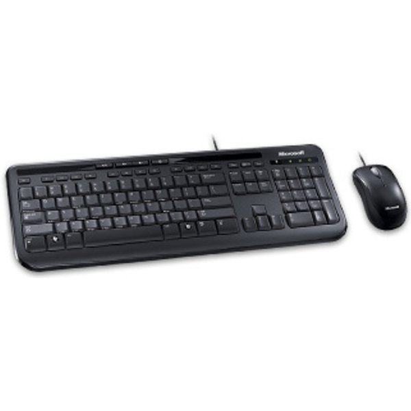 Microsoft Wired Desktop 600 keyboard Mouse included USB QWERTY UK Engl