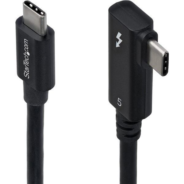 StarTech.com 2.6ft (80cm) Right Angle Thunderbolt 5 Cable. 80Gbps/Up t