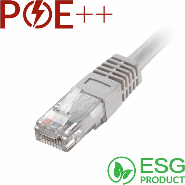 Cablenet 1m Cat6 RJ45 White U/UTP PVC 24AWG Flush Moulded Booted Patch