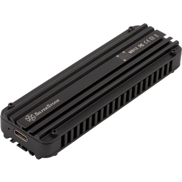 Silverstone MS12 SSD enclosure Black M.2