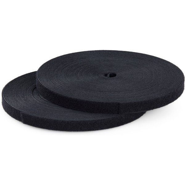 StarTech.com 25ft (7.6m) Hook and Loop Roll. 0.5in (1.2cm) Wide. Black