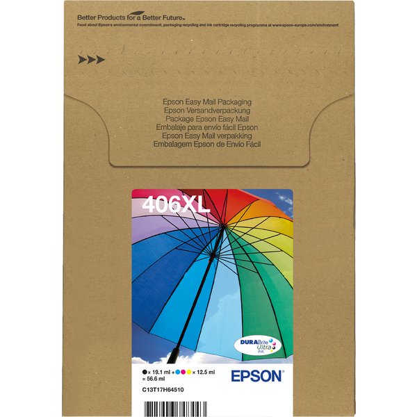 Epson C13T17H64510/406XL Ink cartridge multi pack Bk.C.M.Y high-capaci