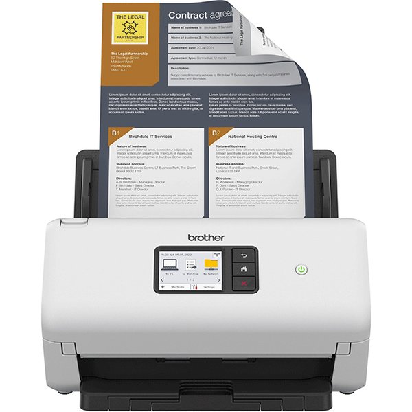 Brother ADS-4550W ADF scanner 600 x 600 DPI Black. White