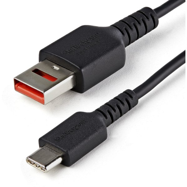 StarTech.com 3ft (1m) Secure Charging Cable – USB-A to USB-C Data Bloc