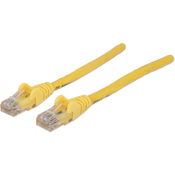 Intellinet Network Patch Cable Cat6A 30m Yellow Copper S/FTP LSOH / LSZH PVC RJ45 Gold Plated Contacts Snagless Booted Lifetime Warranty