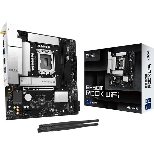 Asrock B860M Rock WiFi Intel B860 LGA 1851 (Socket V1) micro ATX