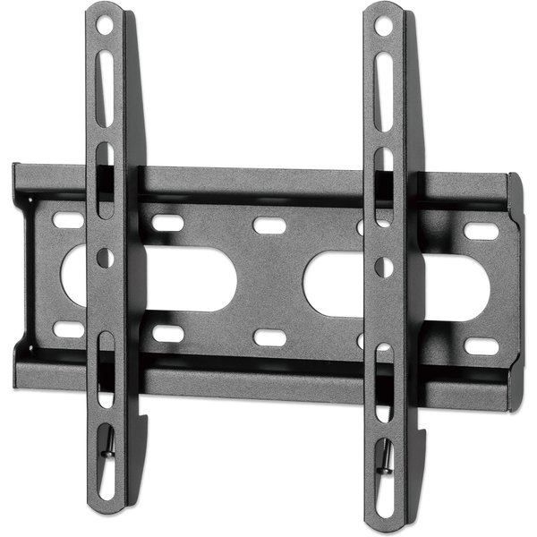 Manhattan Wall Mount for TV & Monitors (Fixed Ultra Slim), For screens 23" to 42", VESA compatability: all between 75x75mm and 200x200mm - check the dimensions of the four mounting holes on back of screen to ensure it fits, Max 45kg, Black, Bracket