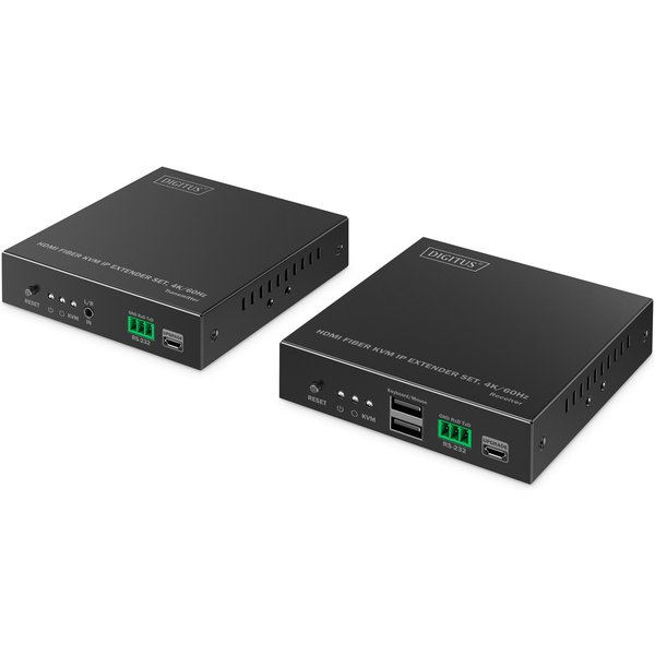 Digitus HDMI Fiber KVM IP Extender Set. 4K/60Hz
