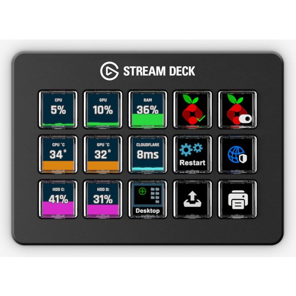 Elgato Stream Deck Scissor Keys Black 15 buttons