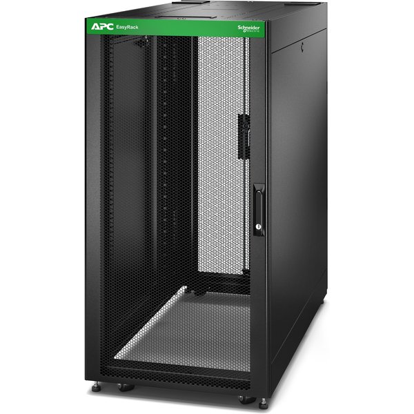 APC Easy Rack. 24U. Black. With Roof. Castors. Feet. 4 Brackets. and S