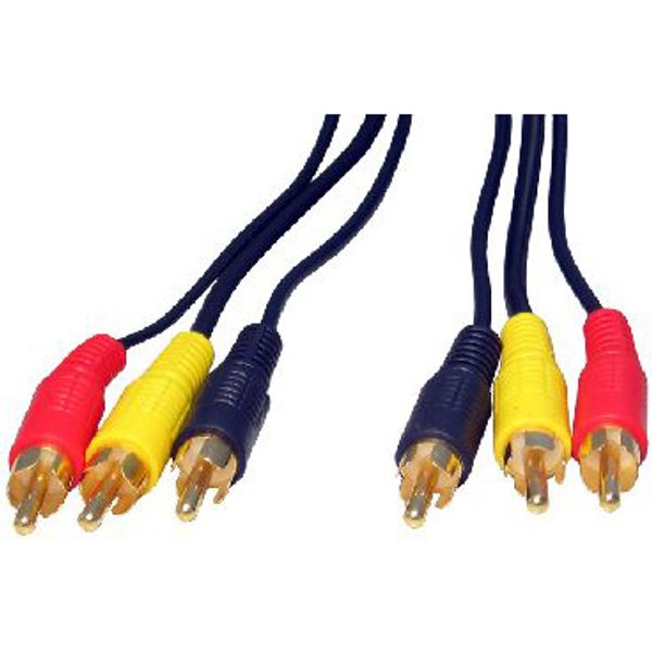 Cables Direct 2RR3-01 audio cable 1.2 m 3 x RCA Multicolour